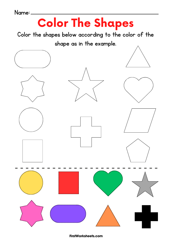 Color Worksheets For Kindergarten | FirstWorksheets