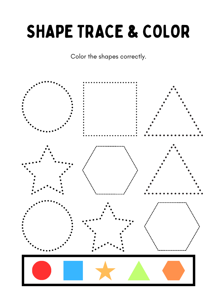 Color Worksheets For Kindergarten 