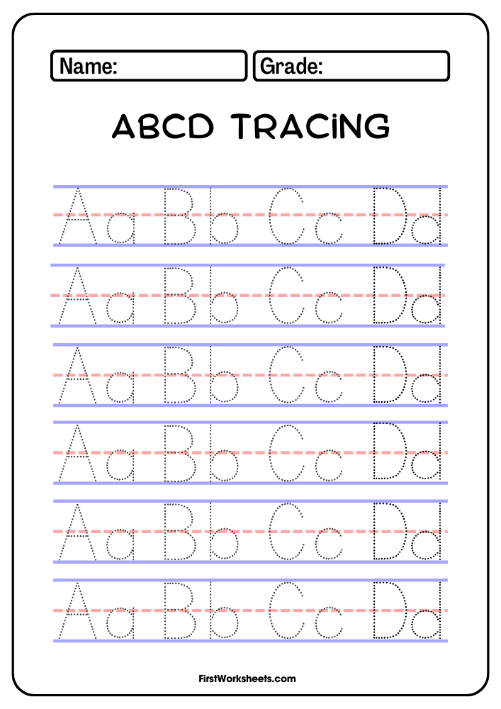 Alphabet Tracing Worksheets | FirstWorksheets