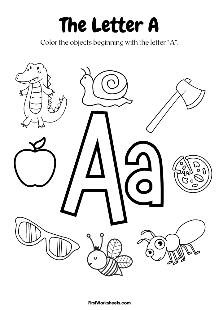 Letter A Worksheets | FirstWorksheets